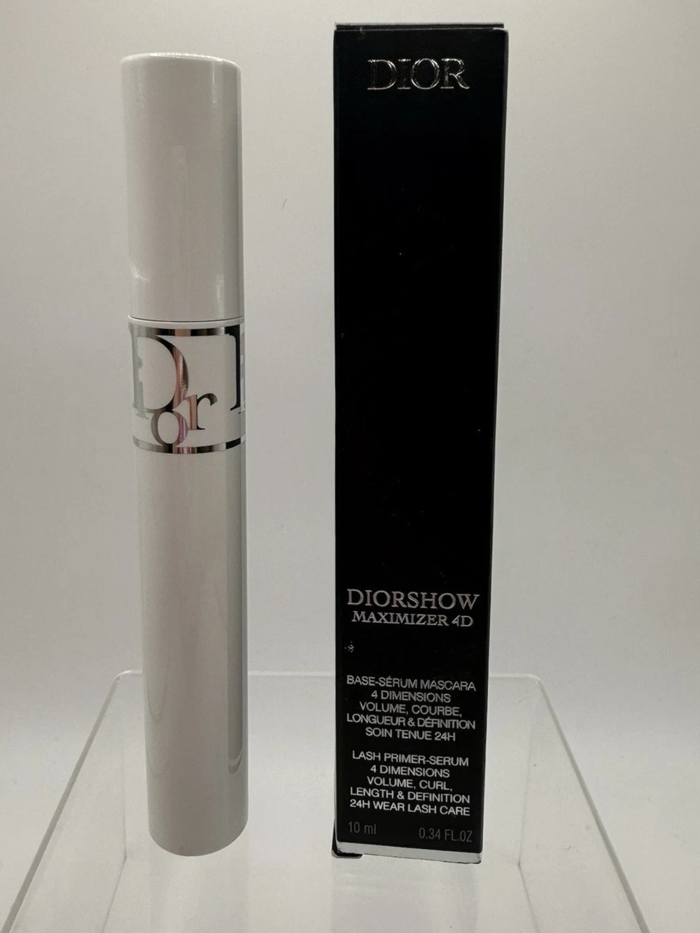 Dior Diorshow Maximizer 4D Lash Primer-Serum in White and Black Packaging